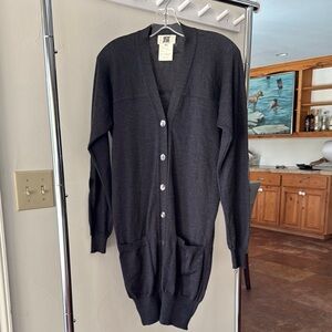 Jean Paul Gaultier Vintage Charcoal V-Neck Sweater